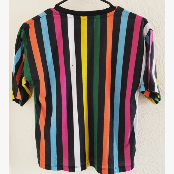 2/$20 ASOS Multicolored Rainbow Striped Boxy Tee - Picture 6 of 6